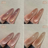 WS Black Glass Cat Magnetic Gel Nail Polish Punk Style Nail Art Manicure Varnis Semi Permanent Gel for Winter Nail Supplies