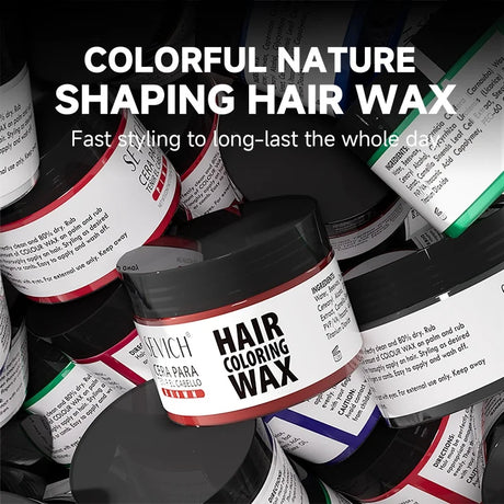 Temporary Hair Color Wax Coloring Styling Pomade Mild White Covering Nourishing Hair Clay Color Cream Gel Hair Dye Mud Easy Wash
