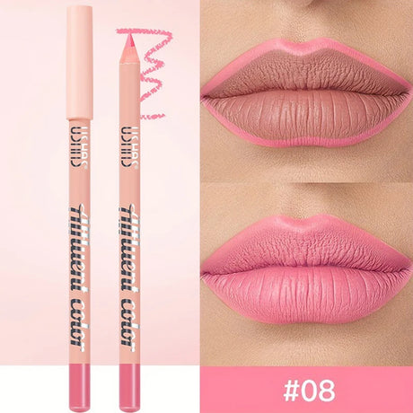 8 Colors Waterproof Lip Liner Pencil Long Lasting Sexy Dark Red Pink Matte Lipstick Pencil Natural Lipliner Pen Red Contour Tint