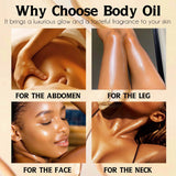 AILKE Whitening Body Oil, Moisturizing, Nourishing, Glowing, Brighten, Smooth Skin, Reduce Dark Spots, For All Skin Types, 300ml