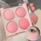 Waterproof Matte Blush Palette 4 Colors Long-Lasting Multi-Look Makeup Unisex Safe Certified Great Gift Choice