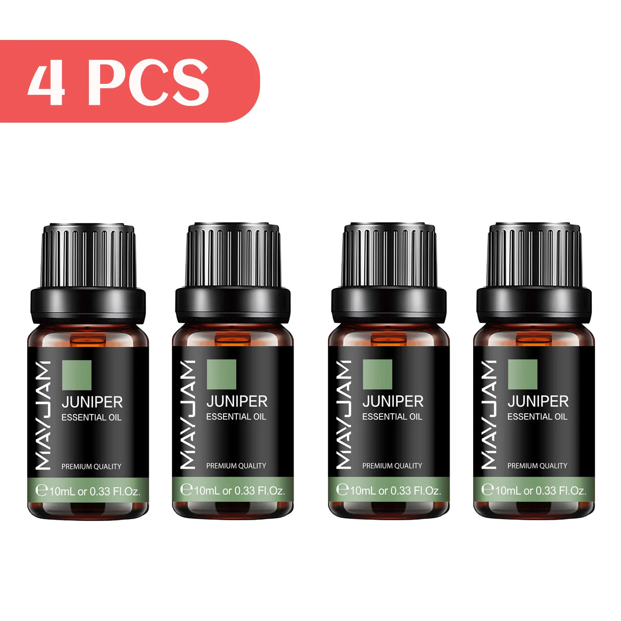 MAYJAM 4 Bottles Essential Oils Jasmine Lavender Eucalyptus Vanilla Sandalwood Frankincense Sweet Orange Patchouli Juniper Oil