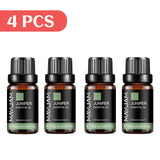 MAYJAM 4 Bottles Essential Oils Jasmine Lavender Eucalyptus Vanilla Sandalwood Frankincense Sweet Orange Patchouli Juniper Oil