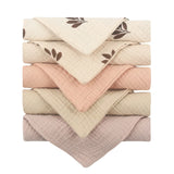 5pcs Baby Saliva Soft Absorbent Gauze Cotton Burp Cloth Kindergarten Handkerchief Newborn Washcloth Nursing Towel