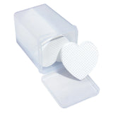 200Pcs Lint Free Nail Wipes Nail Polish Remover Cotton Pad, Heart Shape UV Gel Makeup Cleaning Tools