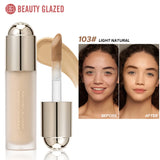 BEAUTY GLAZED Full Coverage Liquid Concealer,Covers Under Eye Dark Circles & Blemishes,Long-Lasting Waterproof