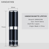 HANDAIYAN 12 Colors Matte Lipstick Long Lasting Velvet Lip Tint Waterproof 24 Hours Red Lip Gloss Cosmetics Make Up