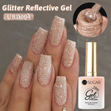 UR SUGAR 15ml Chameleon Pink Purple Reflective Gel Nail Polish Glitter Gorgeous Semi Permanent Soak Off UV Gel For Nail Art