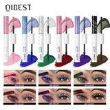 2 in 1 Matte Pink Mascara Eyelashes Blue Green Red Colorful Waterproof Curling Diamond Glitter Mascara Lasting Eye Makeup Tools