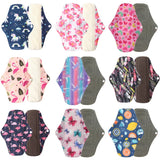 Washable Menstrual Pad Panty Liner Reusable Cloth Sanitary pad Hygienic and Soft Washable Charcoal Menstrual