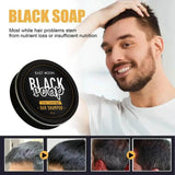 Polygonum Multiflorum Black Hair Soap Darkening Shampoo Bar Repair Gray White Color Dye Face Hair Body Shampoo For Man Women