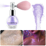 Highlighter Powder Spray Longwear sparkle fairy powder High Gloss Glitter Spray Body Bronzer For Face Body Makeup Cosmetics