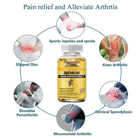 Natural Bee Capsules - Relieves Joint Pain and Stiffness, Promotes Bone Health, for Immunity and Anti-oxidation