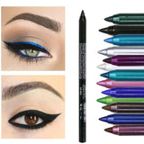6 Color Colourful Eyeliner Pen High Pigment Pearly Shimmer Metallic Smokey Punk Gothic Eyeliner Long Lasting Waterproof