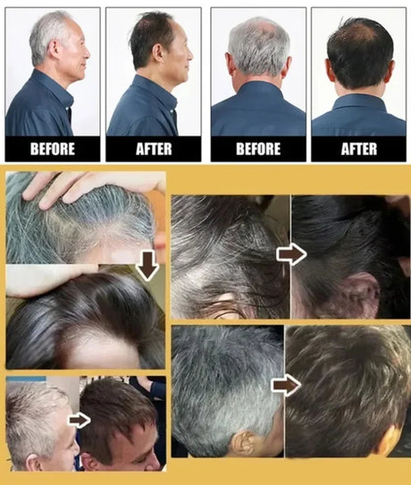 Pure Natural Herbal Hair Dye Shampoo Change Hair Color Cover Gray Hair White Hair Treatment Bubble Plant Hair Dye Hair Care