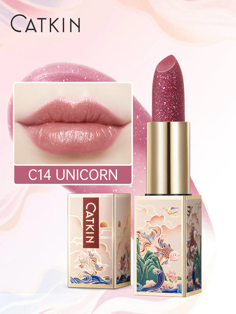 CATKIN Tinted Lip Balm Color Changing Lipstick Ultra Hydrating Natural Lip Moistrurizer with Vitamin E Nourishing For Cracked &