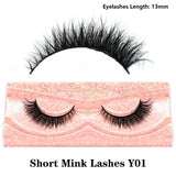 Half Lashes Short Mink Eyelashes Fluffy Soft False Eyelashes Wispy Cross Strip Eye Lashes Natural Mink Eyelash Extension Makeup