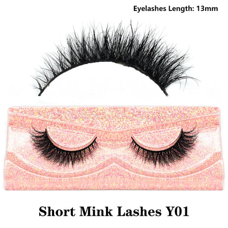 Half Lashes Short Mink Eyelashes Fluffy Soft False Eyelashes Wispy Cross Strip Eye Lashes Natural Mink Eyelash Extension Makeup