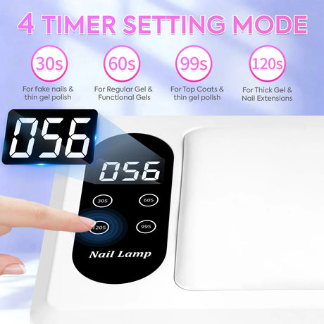 Professional 96 LED Nail Lamp Quick UV Gel Nail Polish Dryer With 4 Timer Sensor Lamp For Manicure Salon Tools