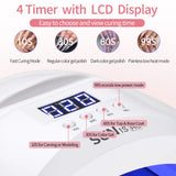 YIKOOLIN SUN 1S 48W UV LED Nail Lamp Professional Fast Dryer Automatic Sensor LCD Display Nail Gel Curing Light Box for Salon