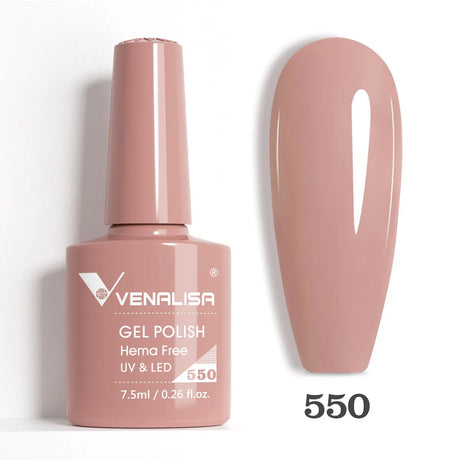 VIP5 Venalisa Nail Gel Polish Jelly Color HEMA/TPO FREE Nude Pink Semi Permanent Soak Off UVLED Gel Polish Sparkle Gel Varnish
