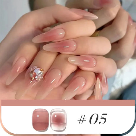 MIANEL 10ML Pure Desire Blush Jelly Gel Nail Polish 2026 New Ice Clear Nude Clear Nail Polish Pink Nails 1-9pcs