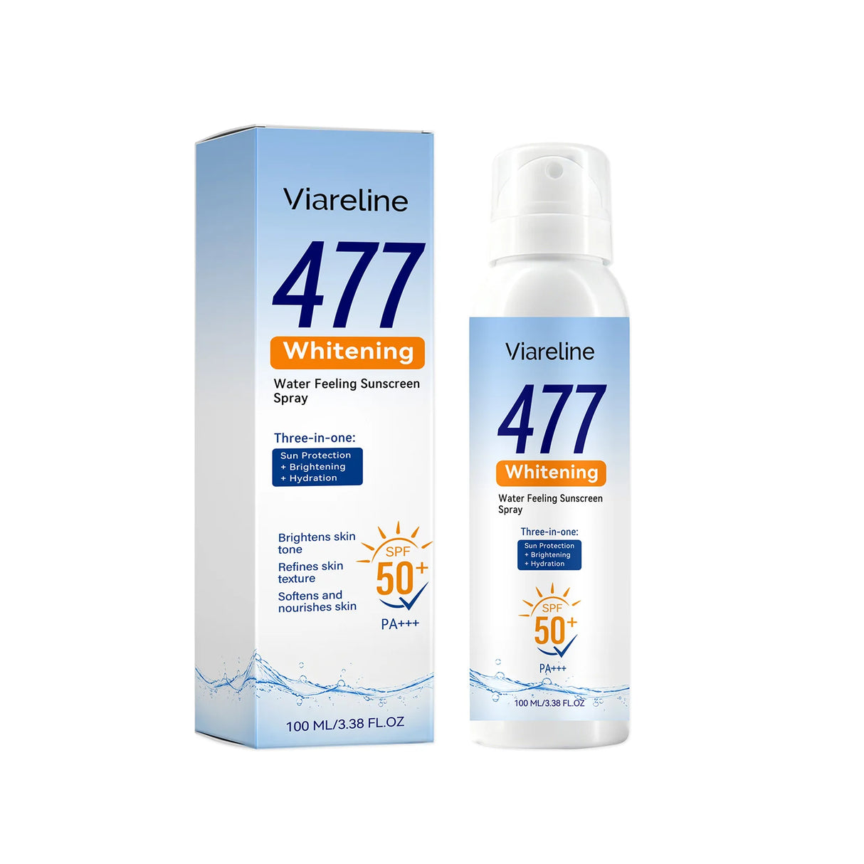 Whitening Sunscreen Spray SPF50+ Lasting Anti UV Lightweight Refreshing Clear Waterproof Water Feeling Hydrating Sun Care Mist