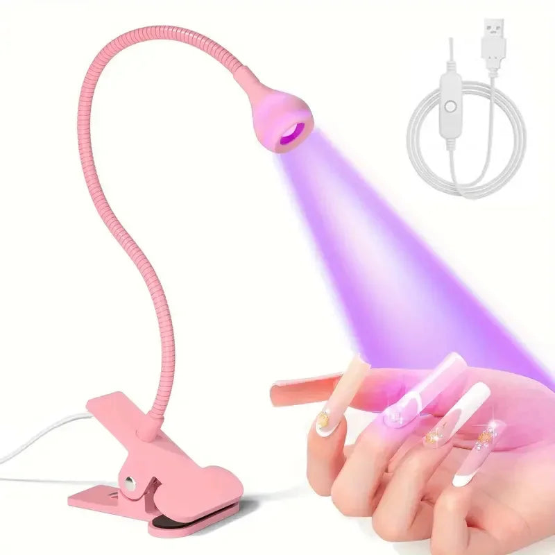 Nail Lights Dryer Ultraviolet  UV Lamp Mini Flexible Clip-On Desk USB Gel Curing Manicure Pedicure Tools