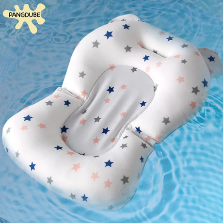 PANGDUBE Baby Bathtub Pad Ajustable Bath Support Seat Newborn Bathing Cushion 0~1 Year Old Baby Bathtub Floating Seat for Shower