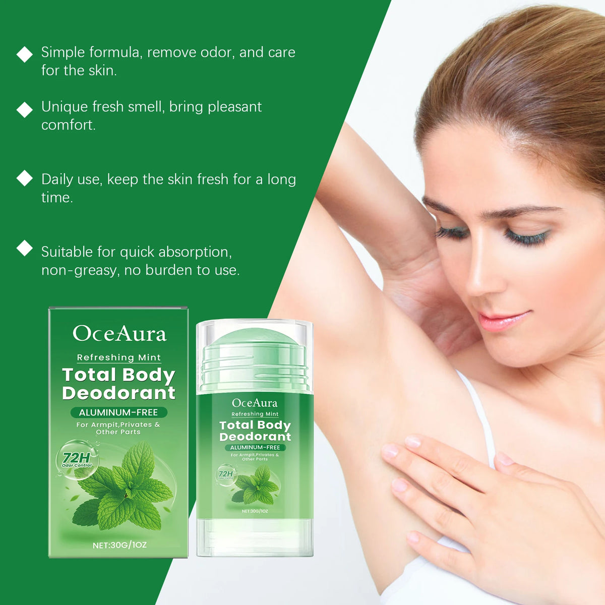 Mint Fragrance Underarm Antiperspirant Deodorant Stick Body Odor Remover Lasting Portable Armpit Anti Sweaty Stick For Women Men