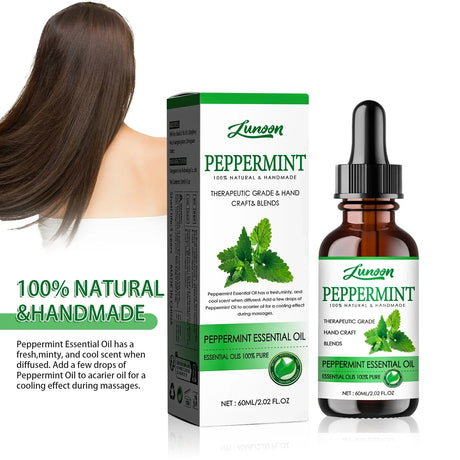 Cooling Mint Body Oil for Aromatherapy 60ml - Handcrafted, Refreshing Scent, Lightweight Moisture for Massage & Skin Care.