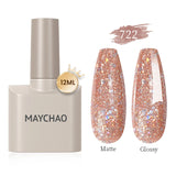 MAYCHAO Gel Nail Polish 12ML Full Coverage Base Top Coat Soak Off Gel Polish UV LED Gel Semi Permanent Varnishes Design Nail Art