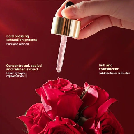 1/2/3pcs 30ML Double Rose Petal Radiance Essence Oil Facial Care Tightening Moisturizing Brightening Face Serum Korean Skin Care