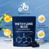 Methylene Blue Gummies 5mg, 99.9% Pure USP‑Grade, for Cognitive Support, Mental Clarity, Lifted Mood, Sharper Focus, 30/60 CT