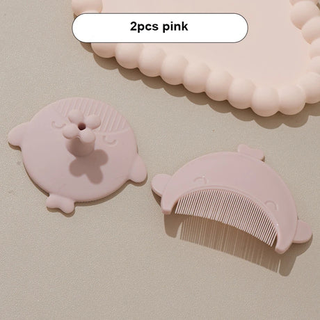 New Baby Hair Comb Accessories Cartoon Cute Comb Infant Bathing Soft Comb Newborn Hair Cleaning Supplies Silicon Head Massage