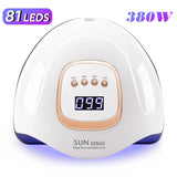 380W UV LED Lamp for Nail  84 LEDs Nail Dryer with Auto Sensor Quick-drying Manicure Lamp for Curing Nail Polish Nail Art Tools