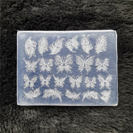1pc Butterfly Sweater Snowflake 3D Acrylic Mold  Photo Frame  Silicone  Nail Art   Nails DIY  Nail Art Templates Nails  Mold