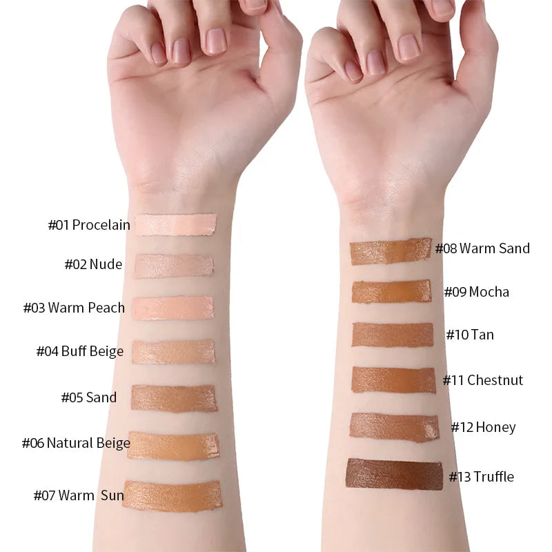 Langmanni 30ml Matte Face Foundation Cream Waterproof  Liquid Foundation Oil Control Cover Base Concealer Makeup Cosmetics