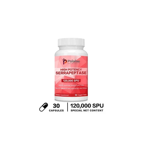 High Potency Serratiopeptidase Capsules - Supports Sinus Health and Airway Function and Improves Immunity Supplement