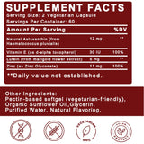 Astaxanthin Complex Capsules 12mg for Brain, Heart, Joint Bone, Eye, Skin, Immune System Health