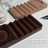 Nail Art Pen Holder Set Made of Natural Wood Multifunctional Color Palette Pen Washing Cup Storage Rack Pen Holder Nail Art Tool