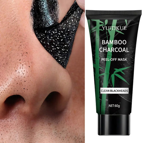YUITIKUE Bamboo Charcoal Peel-Off Mask 60g - Deep Cleansing & Blackhead Removal, Purifies Pores, Skin Care Treatment