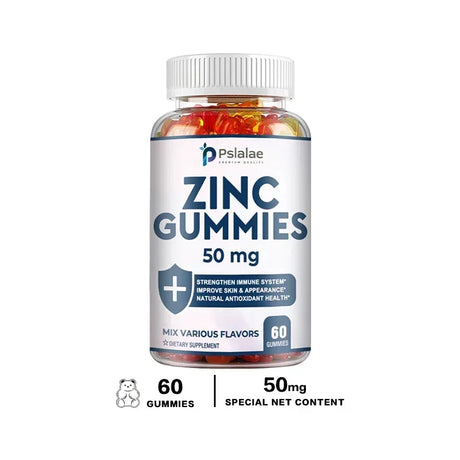 Zinc Gummies 50 Mg - It Helps Improve Cognitive Function, Improve Mood, Enhance Immune Defense, and Antioxidant Effects