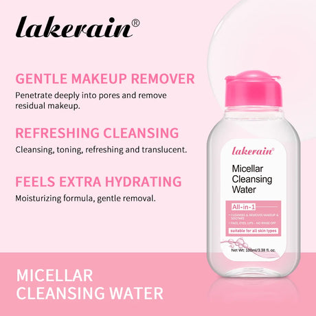 100ml Garnier Micellar Water Hydrating Facial Cleanser Deep Makeup Remover Cleaning Water Refresh Hydrate Cleansing Face Skin