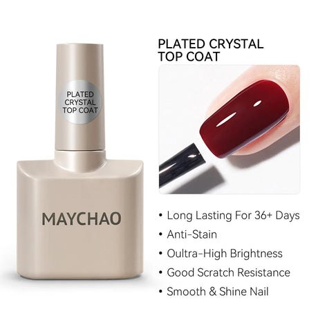 MAYCHAO Gel Nail Polish 12ML Full Coverage Base Top Coat Soak Off Gel Polish UV LED Gel Semi Permanent Varnishes Design Nail Art