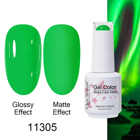 Clou Beaute Gel Nail Polish Neon Brown Royal Blue Red Green Pastal Nude Nail Art Varnishes Gel Lacquer Top Coat UV Gel Nail