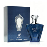 Afnan Turathi Men EDP Perfume Luxury Arab Design Glossy Deep Blue Bottle Rich Oriental Woody Scent Holiday Birthday Gift For Him