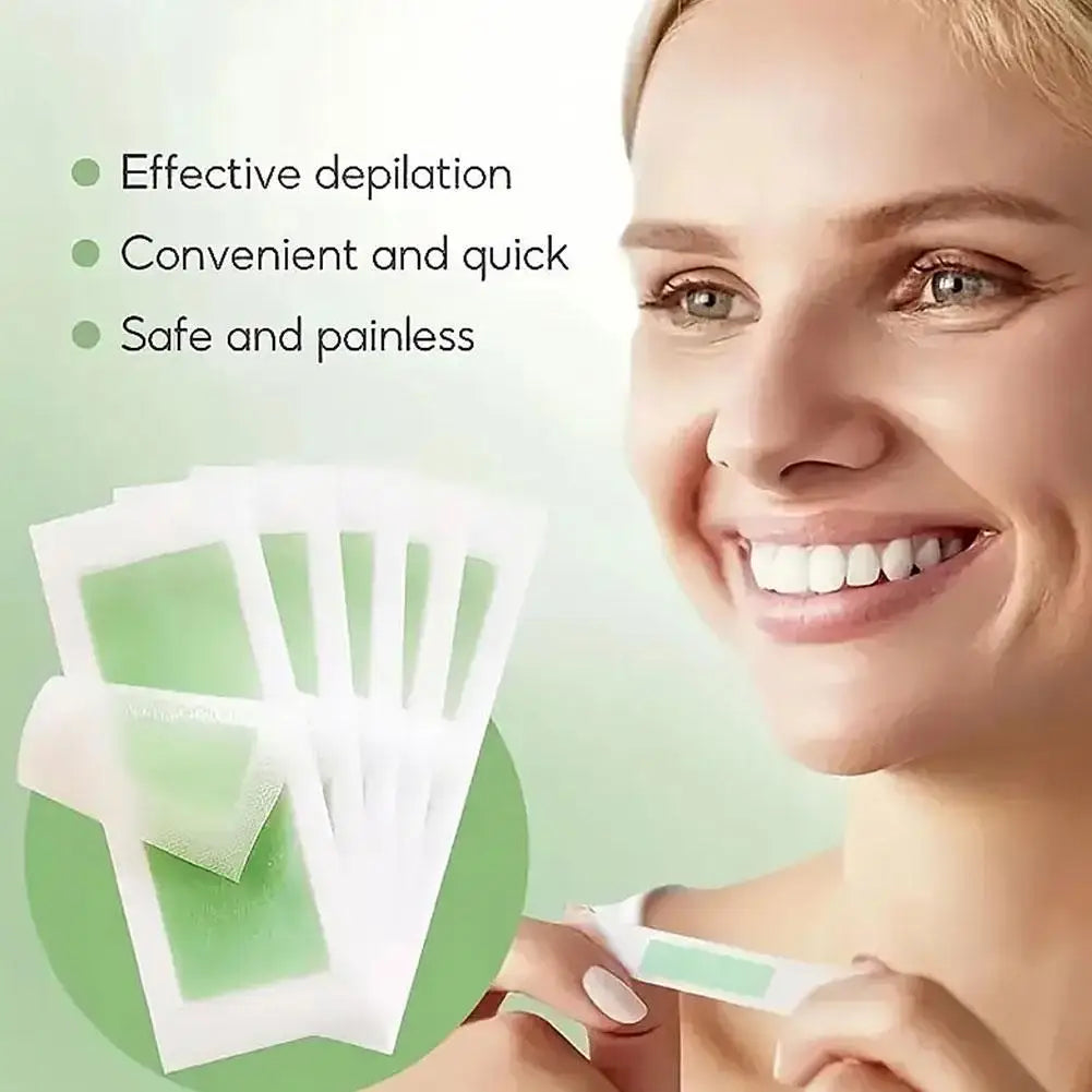 20strips/box Facial Wax Strips For Hair Removal Depilatory Wax Paper Cold Wax Strips Paper For Face Neck Arm Leg Beauty Tools
