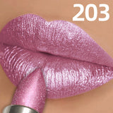 Metallic Glitter Lipstick 3 Color Waterproof Lip Balm Red Long Last Lip Tint Matte Lip Makeup Gifts  Shiny Lip Gloss Cosmetic