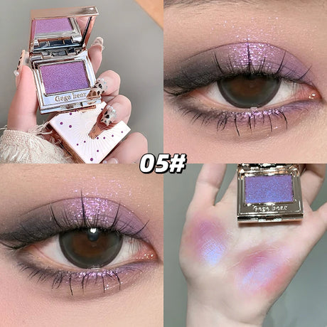 Gemstone Shining Single-color Eyeshadow Diamond Glitter Pearlescent Highlighter Powder Makeup Lasting Shiny Eye Shadow Palette